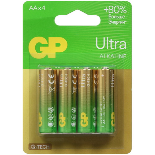 Купить Батарейка GP Ultra AA (LR6/ER14505/FR6/R6P)  5626880. Характеристики, отзывы и цены в Донецке