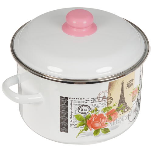 Купить Кастрюля TM Appetite Париж 1RD221М 5.5 л 24 см белый  4717785. Характеристики, отзывы и цены в Донецке