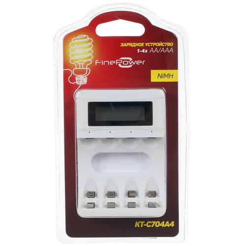 Купить Зарядное устройство FinePower KT-C704A4  1351819. Характеристики, отзывы и цены в Донецке