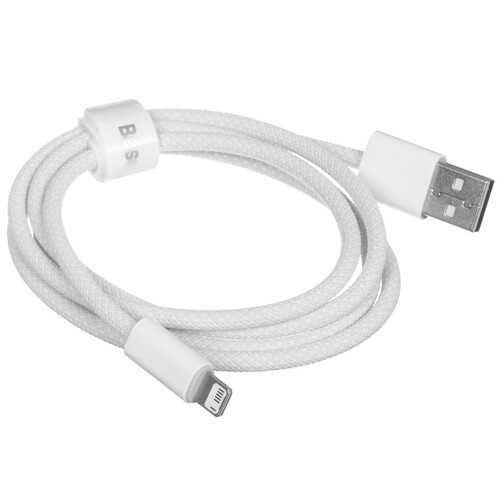 Купить Кабель круглый Baseus Lightning 8-pin - USB 2.0 Type-A белый 1 м  9260669. Характеристики, отзывы и цены в Донецке