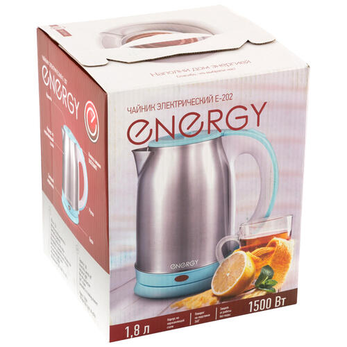 Купить Электрочайник ENERGY E-202 голубой  8199387. Характеристики, отзывы и цены в Донецке
