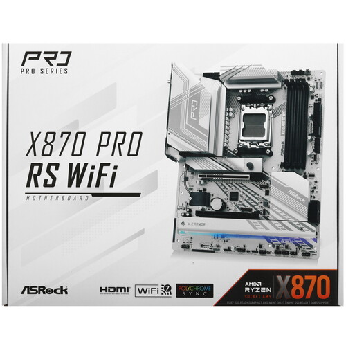 Купить Материнская плата ASRock X870 Pro RS WiFi  5608938. Характеристики, отзывы и цены в Донецке