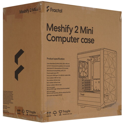Купить Корпус Fractal Design Meshify 2 Mini  5618664. Характеристики, отзывы и цены в Донецке