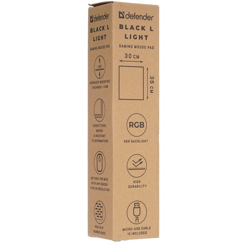 Купить Коврик Defender Black L Light (L) черный  9196301. Характеристики, отзывы и цены в Донецке