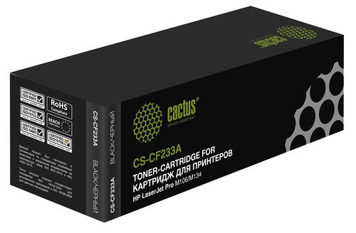 Купить Тонер-картридж лазерный Cactus CS-CF233A черный, с чипом  1327510. Характеристики, отзывы и цены в Донецке