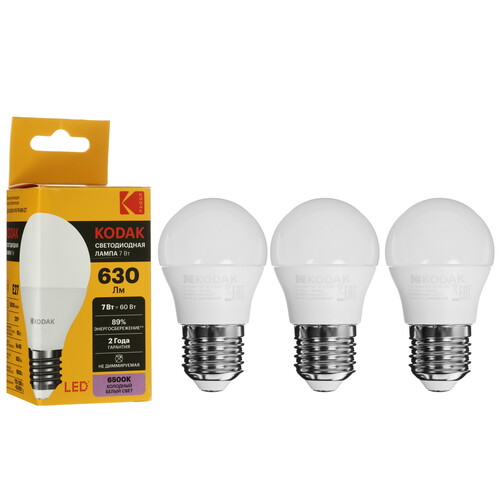 Купить Комплект светодиодных ламп Kodak P45-7W-865-E27  9305932. Характеристики, отзывы и цены в Донецке