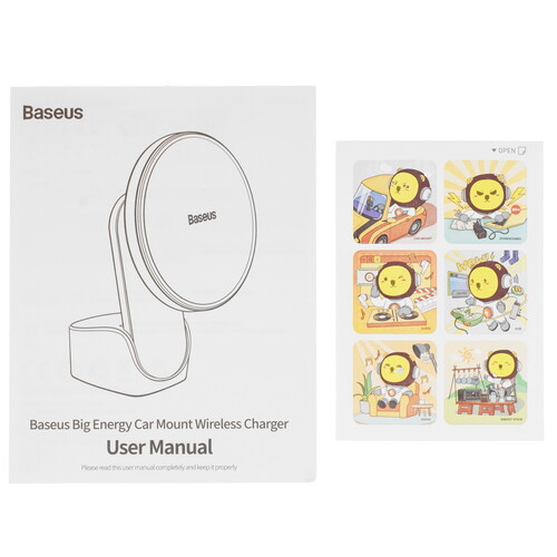Купить Держатель автомобильный Baseus Big Energy Qi 15W черный  5487946. Характеристики, отзывы и цены в Донецке