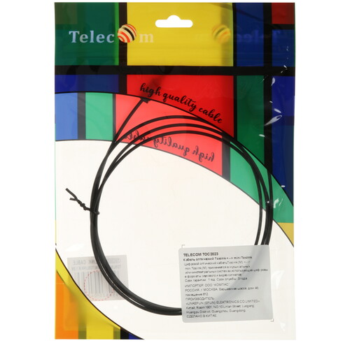 Купить Кабель оптический  Telecom ODT Toslink - mini Toslink черный  9172267. Характеристики, отзывы и цены в Донецке