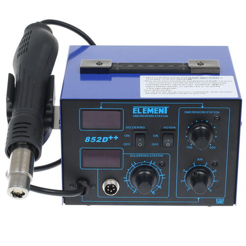 Купить Паяльная станция ELEMENT 852D++  8105944. Характеристики, отзывы и цены в Донецке