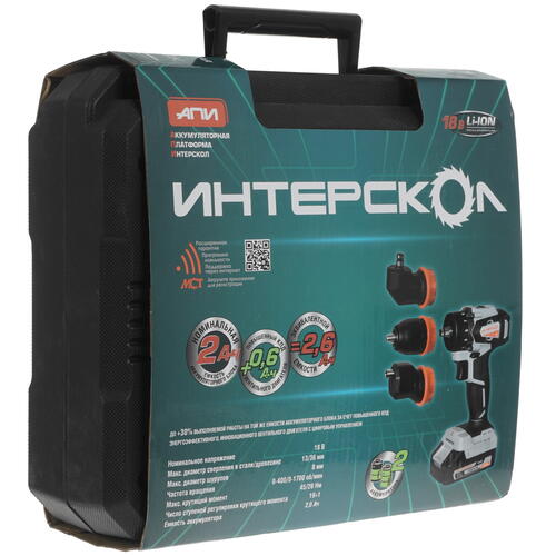 Купить Дрель-шуруповерт Интерскол ДА-13/18ВК КОМБИ АПИ 18V  5077154. Характеристики, отзывы и цены в Донецке