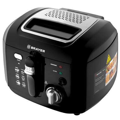 Купить Фритюрница Brayer BR2836 черный  9024074. Характеристики, отзывы и цены в Донецке