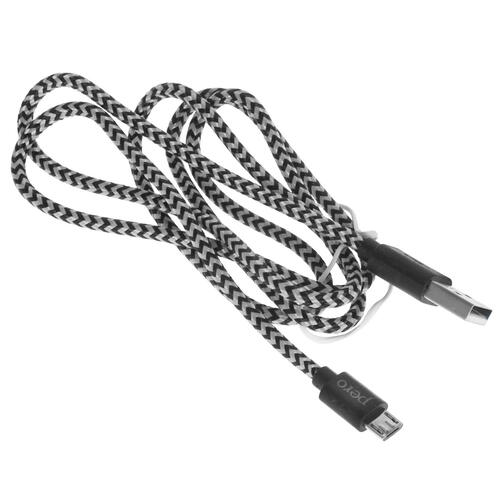 Купить Кабель круглый Pero micro USB - USB серый 1 м  5048608. Характеристики, отзывы и цены в Донецке