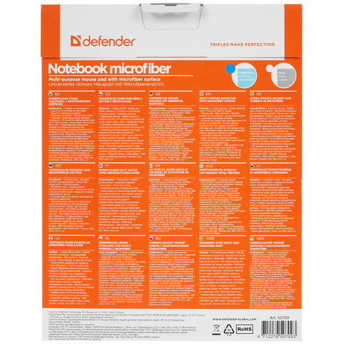Купить Коврик Defender Notebook Microfiber  голубой  8105883. Характеристики, отзывы и цены в Донецке