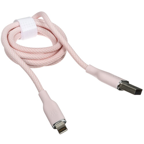 Купить Кабель круглый BY Lightning 8-pin - USB 2.0 Type-A розовый 1 м  5482086. Характеристики, отзывы и цены в Донецке