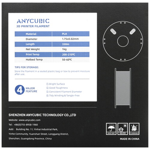 Купить Пластик Anycubic PLA  5499217. Характеристики, отзывы и цены в Донецке