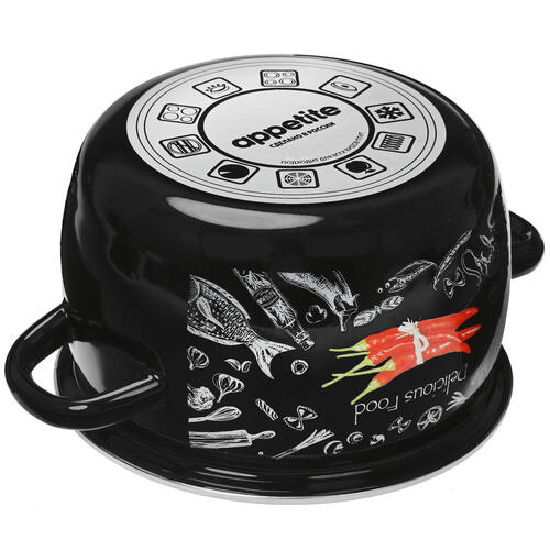 Купить Кастрюля TM Appetite Chilli 1МС161Р 2 л 18 см черный  4717778. Характеристики, отзывы и цены в Донецке
