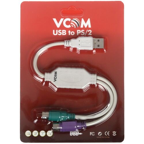 Купить Кабель VCOM USB 2.0 Type-A - PS/2 x2  5471509. Характеристики, отзывы и цены в Донецке