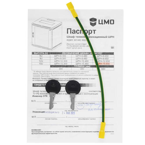 Купить Шкаф коммутационный ЦМО ШРН-15.650  1352833. Характеристики, отзывы и цены в Донецке