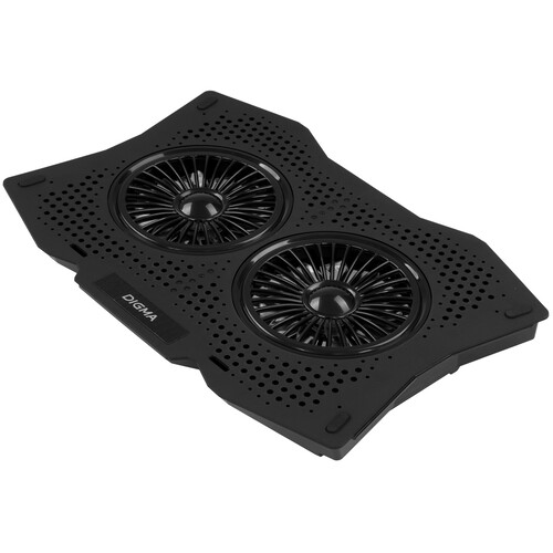 Купить Охлаждающая подставка Digma D-NCP180-2x110 черный  9300793. Характеристики, отзывы и цены в Донецке