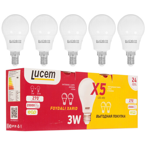 Купить Комплект светодиодных ламп Lucem LM-LBL 3W  9162540. Характеристики, отзывы и цены в Донецке