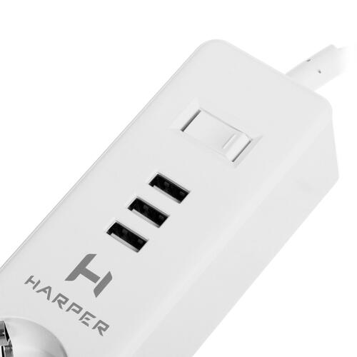 Купить Удлинитель Harper UCH-315 белый  1691103. Характеристики, отзывы и цены в Донецке