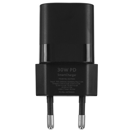 Купить Сетевое зарядное устройство TTEC SmartCharger 30W PD черный  9202670. Характеристики, отзывы и цены в Донецке