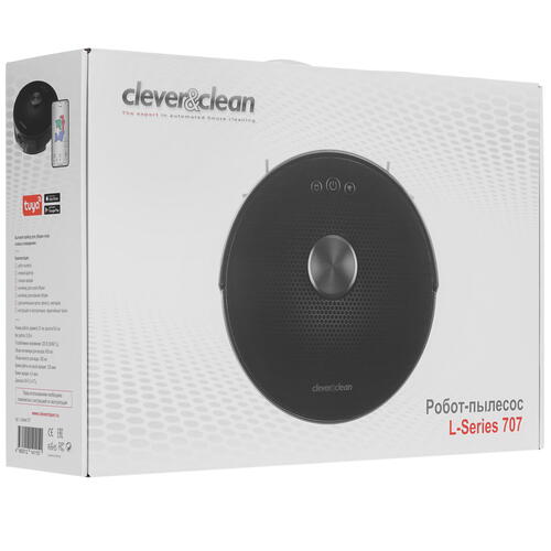 Купить Робот-пылесос Clever&Clean L-Series 707 черный  5333303. Характеристики, отзывы и цены в Донецке