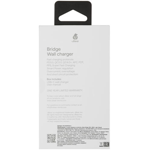 Купить Сетевое зарядное устройство uBear Bridge 25 белый  5466110. Характеристики, отзывы и цены в Донецке