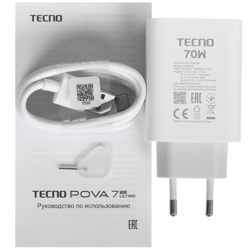 Купить 6.67" Смартфон Tecno POVA 7 Ultra 5G 256 ГБ черный  5635542. Характеристики, отзывы и цены в Донецке