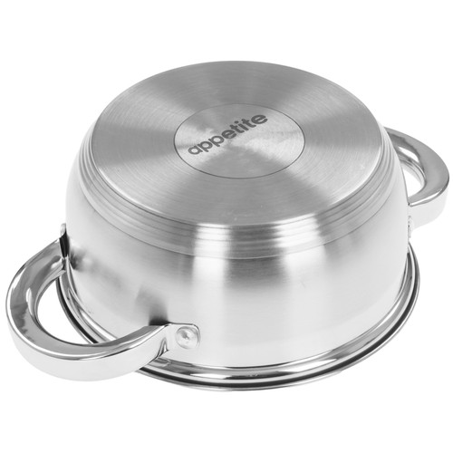 Купить Кастрюля Appetite Greta GS02113 1 л 14 см серебристый  9294701. Характеристики, отзывы и цены в Донецке