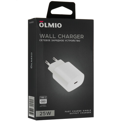 Купить Сетевое зарядное устройство Olmio TC-004 белый  5466506. Характеристики, отзывы и цены в Донецке
