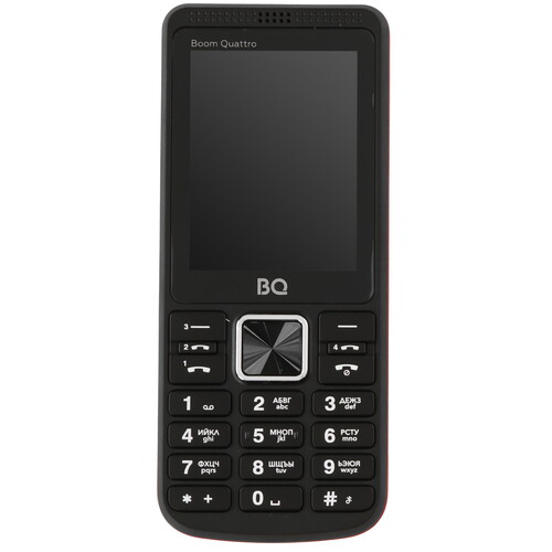Купить Сотовый телефон BQ 2455 Boom Quattro черный/красный  9028712. Характеристики, отзывы и цены в Донецке