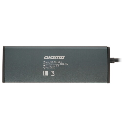 Купить USB-разветвитель Digma HUB-4U3.0-UC-G  8130647. Характеристики, отзывы и цены в Донецке