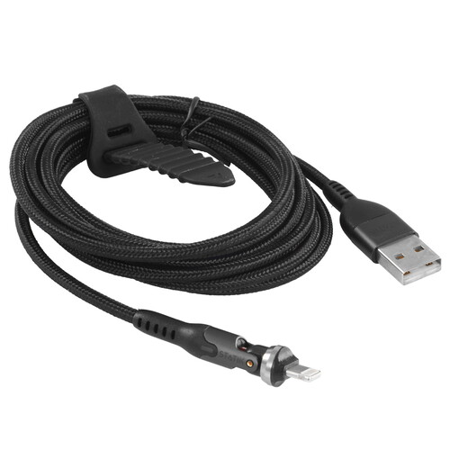 Купить Кабель круглый STATIK Lightning 8-pin - USB 2.0 Type-A черный 2 м  9240653. Характеристики, отзывы и цены в Донецке