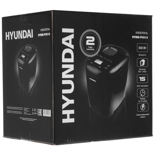 Купить Хлебопечь Hyundai HYBM-P0513 черный  5301598. Характеристики, отзывы и цены в Донецке