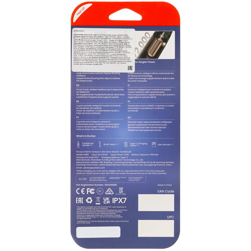 Купить Электрическая зубная щетка Oclean X Lite синий  9211734. Характеристики, отзывы и цены в Донецке