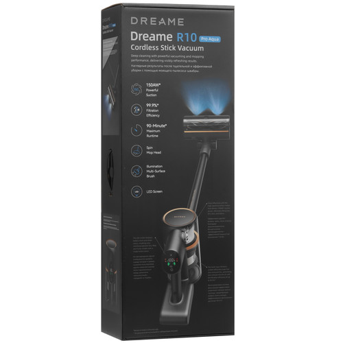 Купить Вертикальный пылесос  Dreame R10 Pro Aqua  черный  5458459. Характеристики, отзывы и цены в Донецке