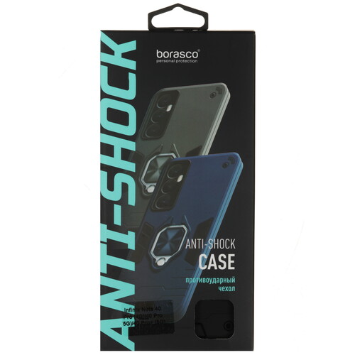 Купить Накладка  BoraSCO Anti-Shok Case для Infinix NOTE 40 Pro/ 40 Pro 5G/ 40 Pro+ 5G черный  5601772. Характеристики, отзывы и цены в Донецке