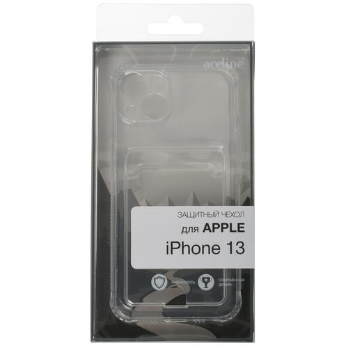 Купить Накладка  Aceline Pocket для Apple iPhone 13 прозрачный  5088052. Характеристики, отзывы и цены в Донецке
