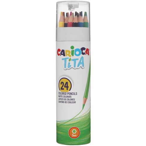 Купить Цветные карандаши "Carioca" "Tita" Карандаши цветные пластиковые заточенный 24 цв  5471347. Характеристики, отзывы и цены в Донецке