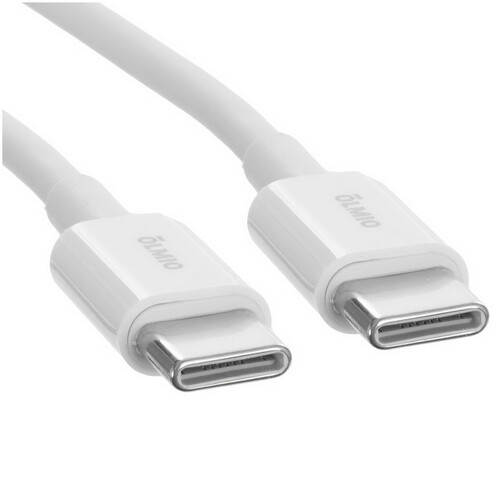 Купить Кабель круглый Olmio USB Type-C - USB Type-C белый 1 м  9929505. Характеристики, отзывы и цены в Донецке