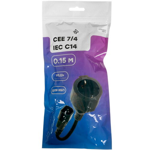 Купить Переходник питания DEXP CEE 7/4 - IEC 320 C14  1398856. Характеристики, отзывы и цены в Донецке