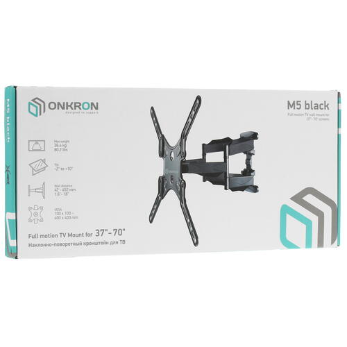 Купить Кронштейн для ТВ ONKRON M5 черный  4830285. Характеристики, отзывы и цены в Донецке