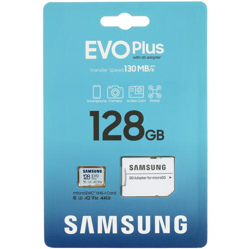 Купить Карта памяти Samsung EVO Plus microSDXC 128 ГБ [MB-MC128KA/EU]  5053149. Характеристики, отзывы и цены в Донецке