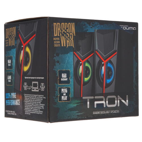 Купить Колонки Qumo TRON черный  4833590. Характеристики, отзывы и цены в Донецке