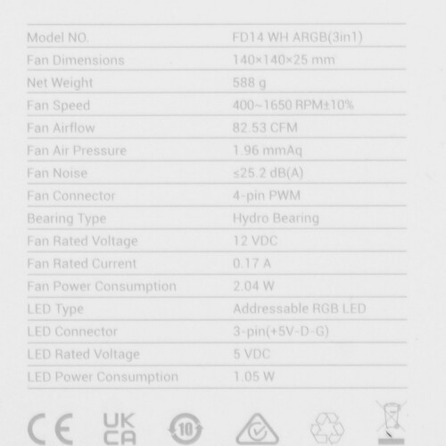 Купить Комплект вентиляторов DEEPCOOL FD14 ARGB  5496128. Характеристики, отзывы и цены в Донецке