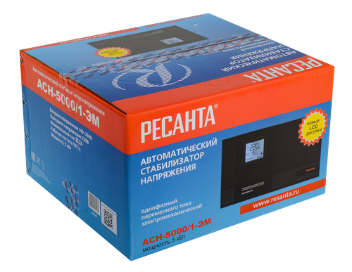 Купить Стабилизатор напряжения Ресанта АСН-5000/1-ЭМ  7900720. Характеристики, отзывы и цены в Донецке