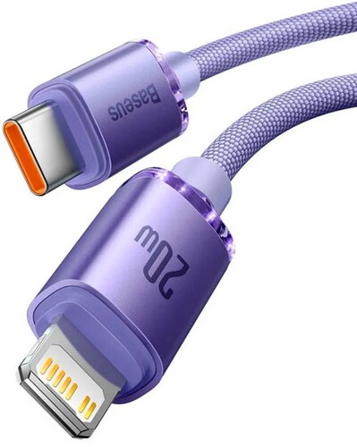 Купить Кабель круглый Baseus Lightning 8-pin - USB Type-C фиолетовый 2 м  5627610. Характеристики, отзывы и цены в Донецке