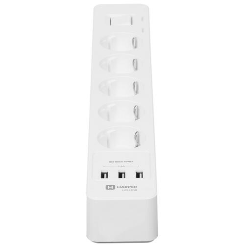 Купить Сетевой фильтр Harper UCH-530 белый  1389073. Характеристики, отзывы и цены в Донецке