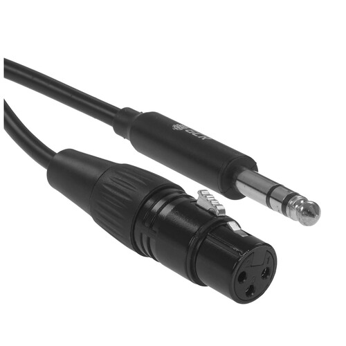 Купить Кабель   GCR XLR - jack 6.3 мм черный  9290085. Характеристики, отзывы и цены в Донецке